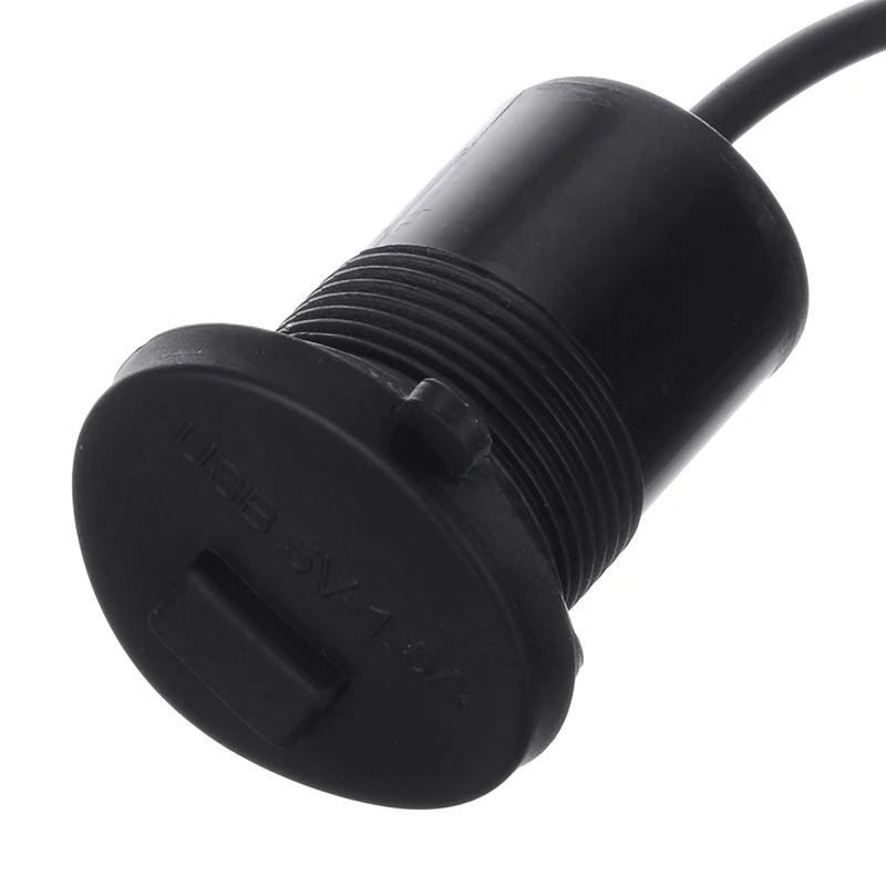 1pc Waterproof 12V Motorcycle Handlebar USB Phone Power Charger Outlet Socket With Switch LED Indication Light