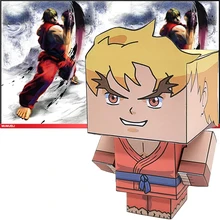 Нет-клей Кен Складная резка Мини Милая 3D бумажная модель бумажное ремесло Аниме игра Фигурка DIY Cubee дети взрослые ремесло игрушки CS-039