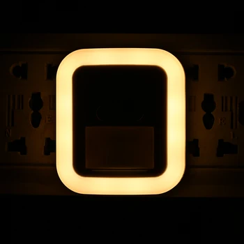 

LED Plug-in Motion Sensor Light Wall Night Lamp with Brightness Lighting Time Adjustable for Bedroom Stairs AC110-240V