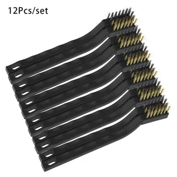 

Universal High Quality 12pcs/Set Metal Wire Brush Mini Micro Steel Brass DIY Paint Rust Remover Removal Car Accessories