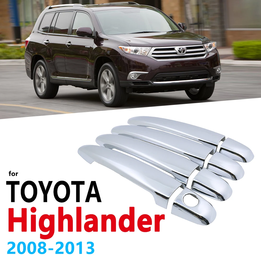 Комплект хромированных накладок на ручку для Toyota Highlander Kluger XU40 40 2008 ~ 2013 аксессуары