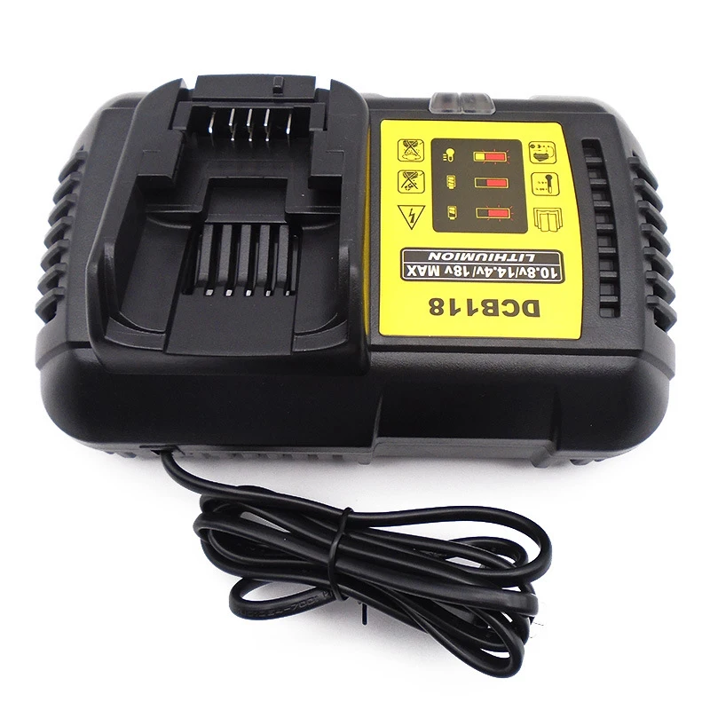 Новейшая 10,8 V 12V 14,4 V 20V Li-Ion для быстрой зарядки Dewalt батарея DCB118 литий-ионная электрическая отвертка на батарейках зарядное устройство