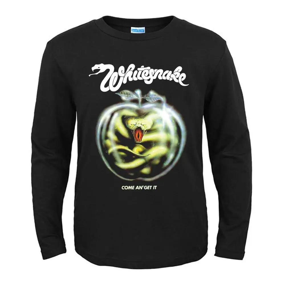 9 дизайнов, винтажная английская группа Whitesnake, панк-рок, змея, мужская и женская рубашка с длинными рукавами, тяжелая металлическая черная футболка для фитнеса - Цвет: 6