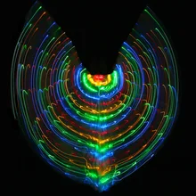 Большой цветной танец живота светодиодный крылья костюм бабочки восточные аксессуары для танцев Isis Крылья
