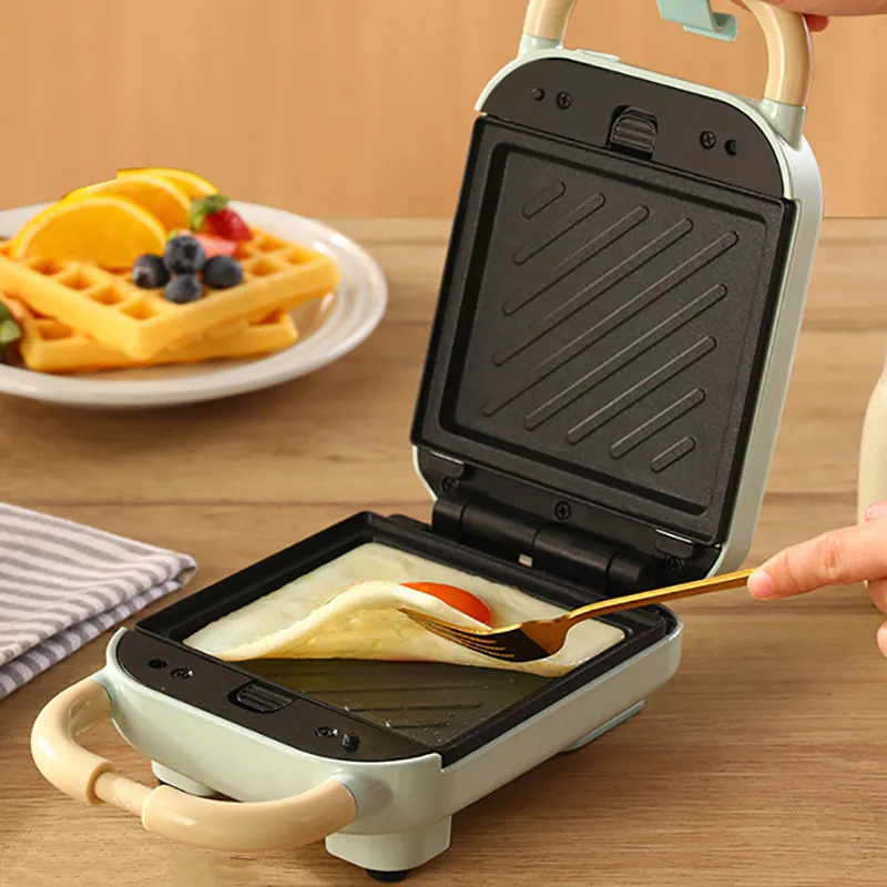 Sandwichera eléctrica ligera, máquina para hacer waffles multifuncional,  tostadora, máquina de desayuno para el hogar con bandeja para hacer waffles  - AliExpress