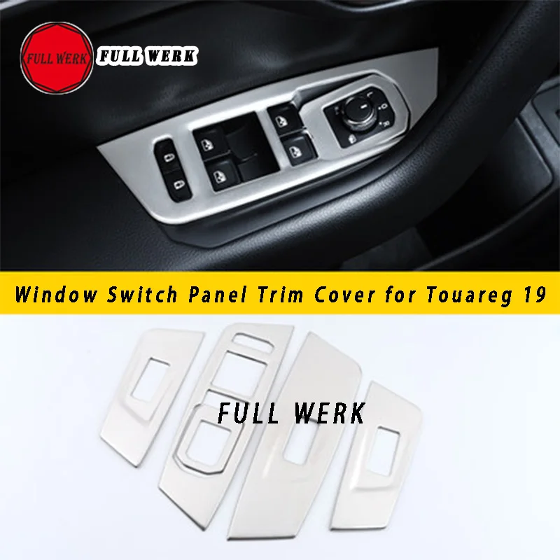 Window Switch 304 SS отделка салона автомобиля для Touareg 19 вентиляционное отверстие переключения передач переключатель окна Крышка рамы наклейки аксессуары - Название цвета: Window Switch