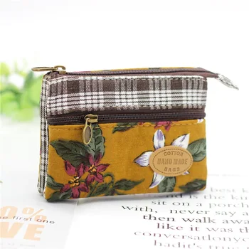 

Cotton floral printing women mini handbags ladies Day clutches money bags female bolsa feminina bolso mujer for teenager girls