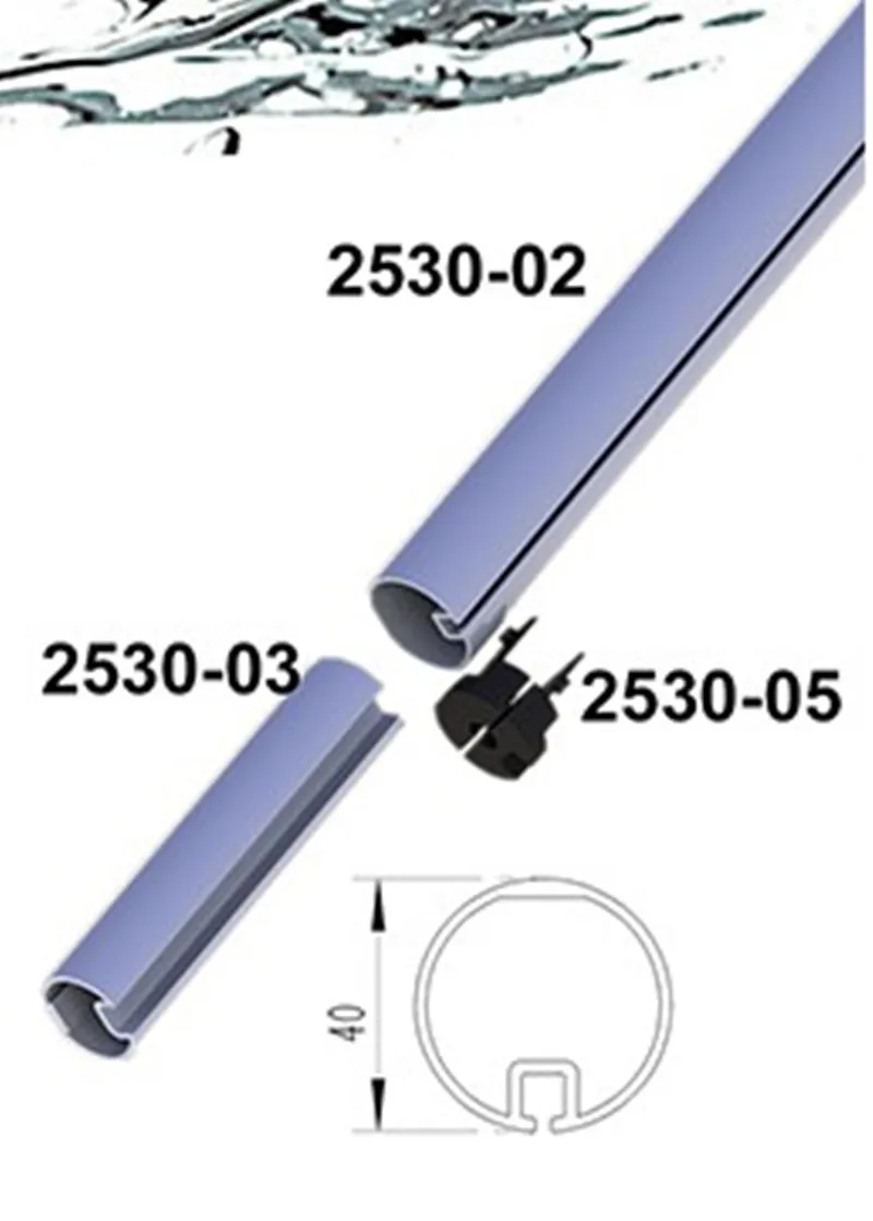 

40mm Diameter Aviation Aluminum Tube for Jib Furling 2M 1M Long Marine Boat Sailboat 2530-02 2530-03