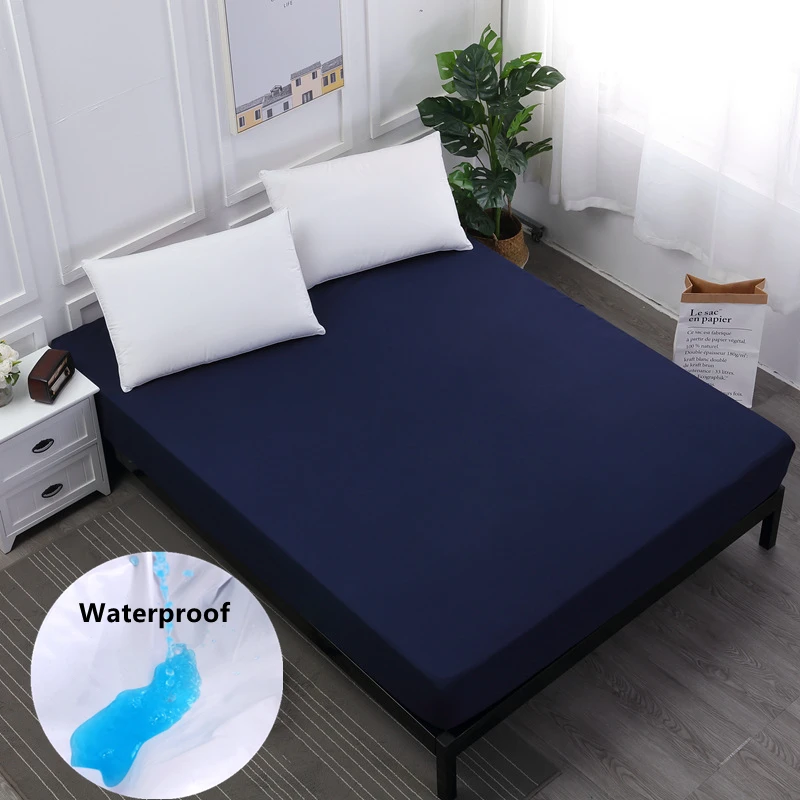 

Waterproof Bed Mattress Cover Baby Nursing Pad Anti-mites Fitted Sheet Breathable Mattress Protector with Elastic Band Washable