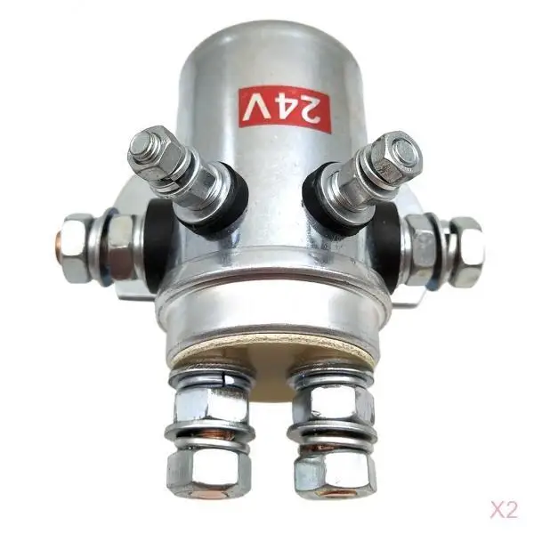 Qty2 High Current 12V Normally Open & Close Contactor Solenoid Relay for Winch