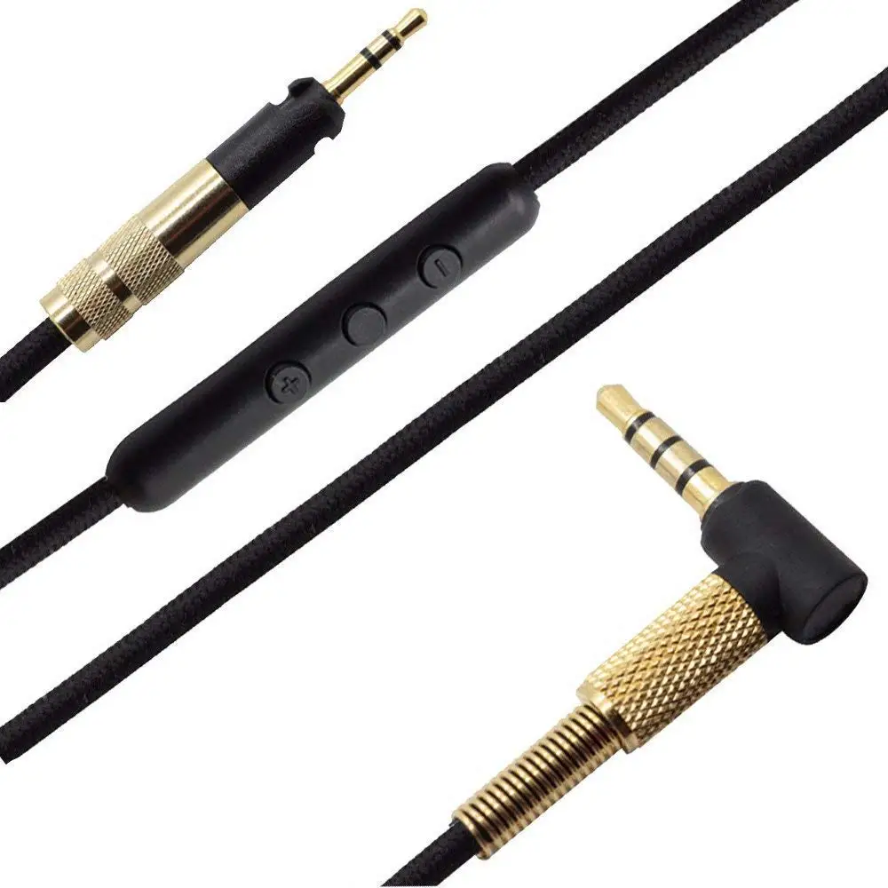 Replacement Stereo Audio Cable Extension Cord for Sennheiser HD4 40 HD 4 40 BT HD4 50 HD 4 50 BTNC HD4 30i HD4 30G Headphones