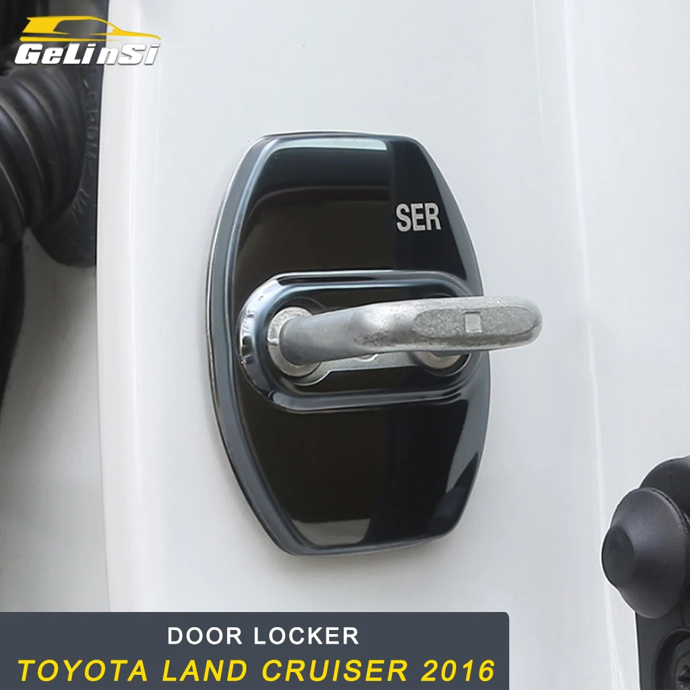 GELINSI Door Gate Locker Lock Cover Trim Frame Sticker Interior Accessories for Toyota Land Cruiser 2016 Car Styling | Автомобили и