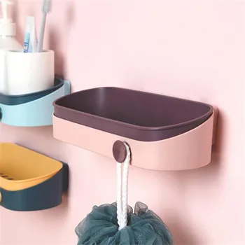 

1Pc Punch-free Bathroom Rack Wall-mounted Hand Washing Toilet Vanity Towel Rack Cosmetic Storage Box Storage Rack Holders