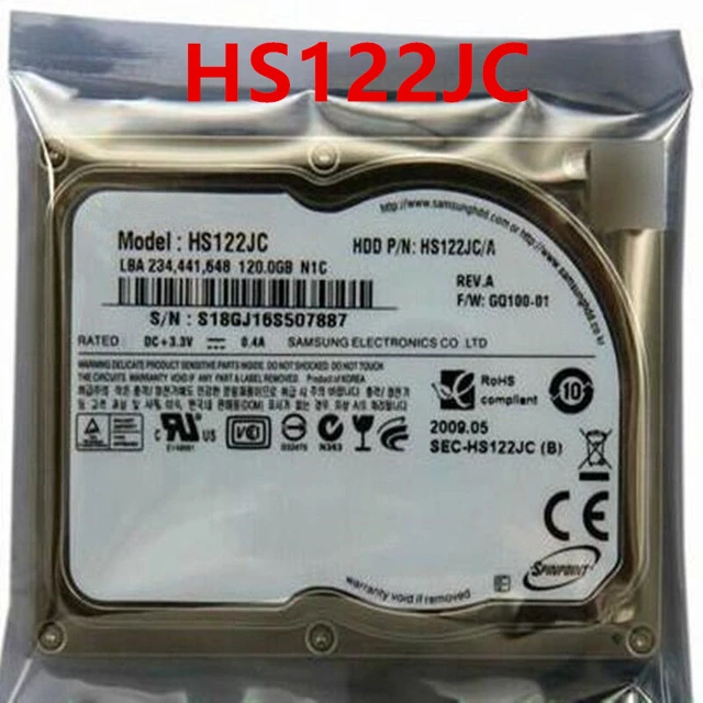 Disco duro interno para Samsung, 120GB, 1,8 pulgadas, CE/ZIF, 8MB, 5400RPM, 8MM, HS122JC _ - AliExpress