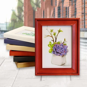 

7 Colors European Wood Photo Frame 5/6/7/8/10 Inch Wall Hanging Home Decor Picture Frame Classic Black White Rectangle Frames