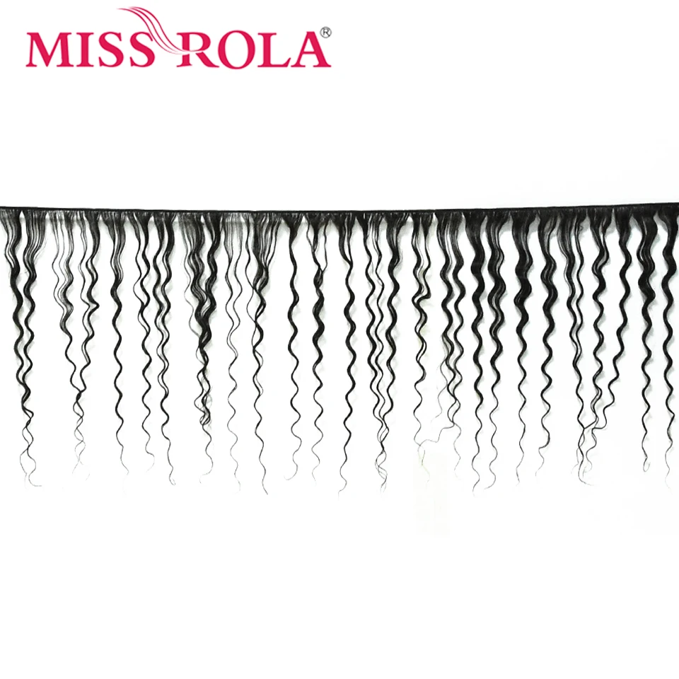 Мисс Рола волос глубокая волна 4 Связки бразильские волосы 8-26 дюйм(ов) 100% человеческих волос Weave шить в волосах расширения non-реми