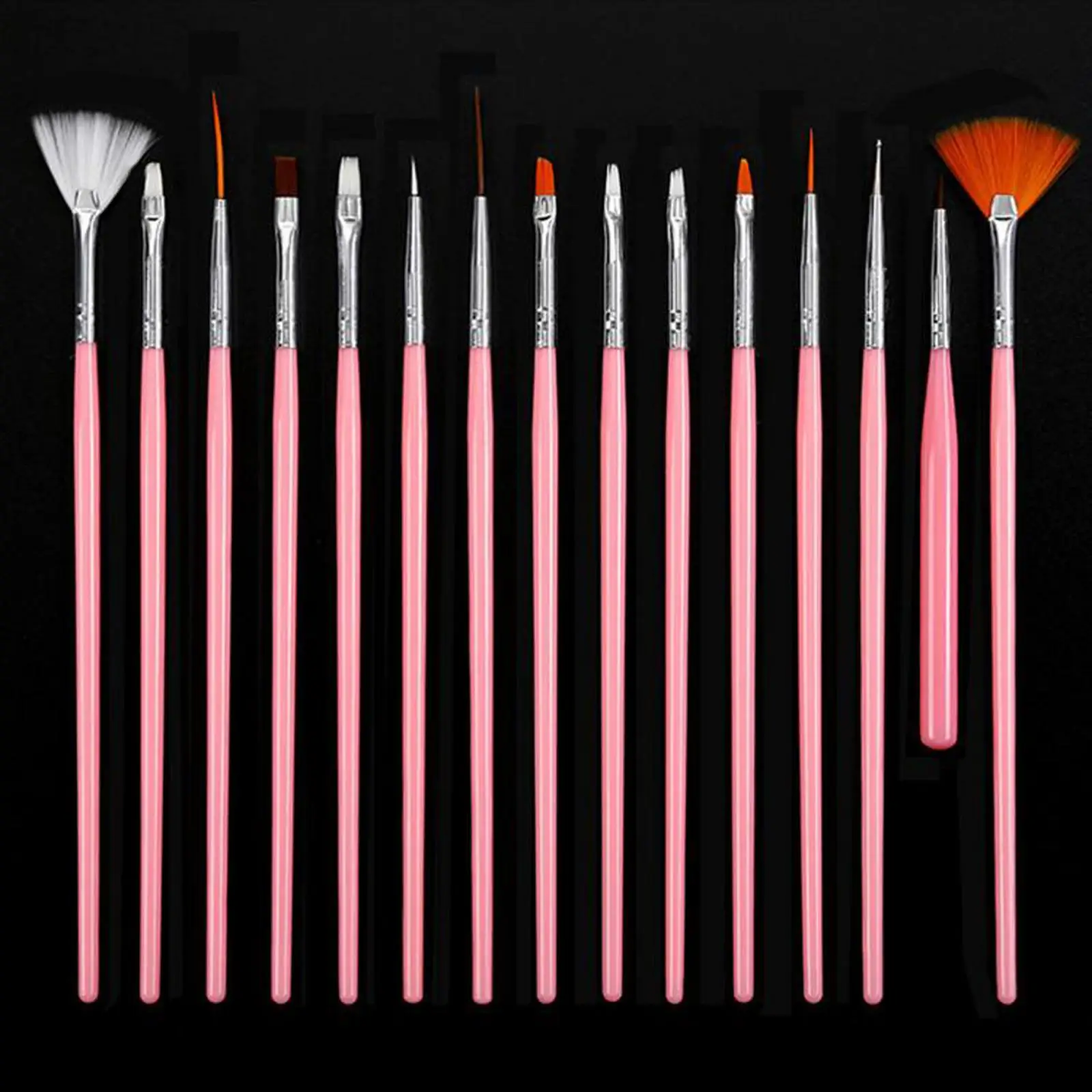 Nail Art Lines Painting Pen Brush Striper Daisy Acrylic Fan Gradient Shading UV Gel Polish Tips Flower Salon Manicure Tools