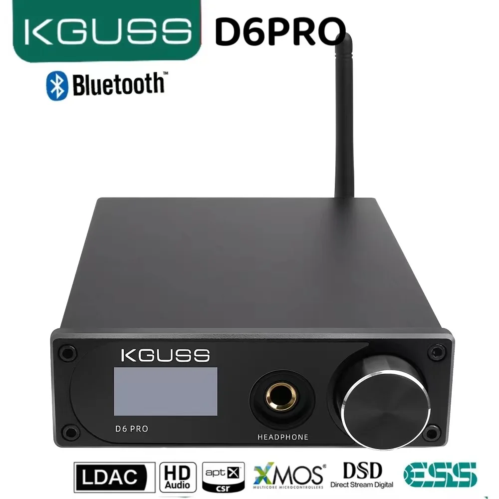 KGUSS D6pro Bluetooth CSR8675 декодирование усилителя для наушников DSD512 ES9038 | Электроника