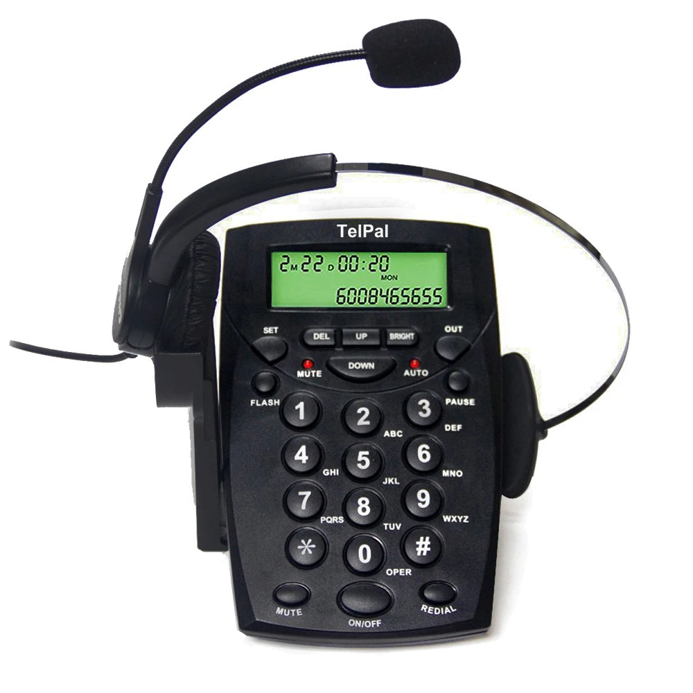 Agptek Call Headset AGPTEK Corded Phone Telephone Landline Phones