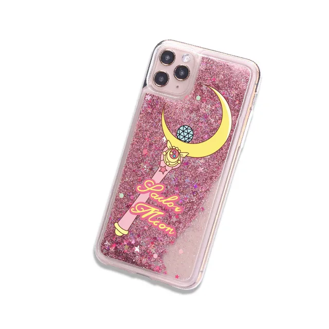 Stars Magic Sparkle Liquid Real Glitter Phone Case Fundas Cover for iPhone 11 12 Pro X XS XR Max 7 8 7Plus 8Plus Phone Coque 2-Glitter Phone Case