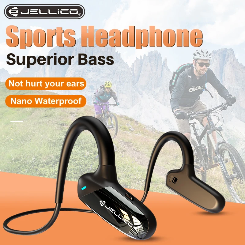 Jellico Hands free Wireless Sports Running Headphone Air Bone Conduction HD Stereo Waterproof Hands-free Earphones | Электроника