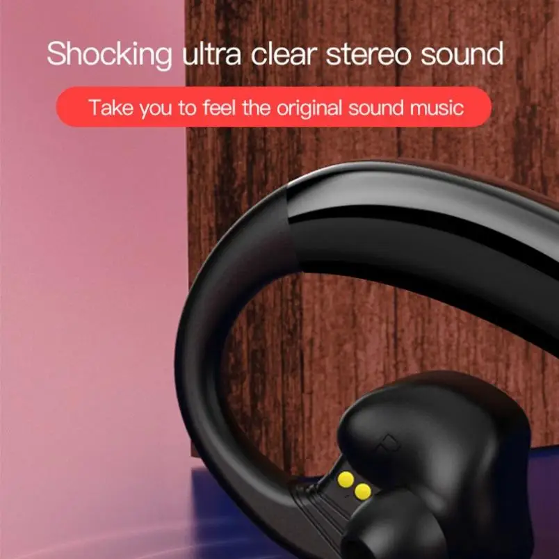 Q9S Earphone Bluetooth Wireless Ear-mounted Headset High-power Button Waterproof Earbuds Sports HIFI Sound 9D Earhook Headphone (3)