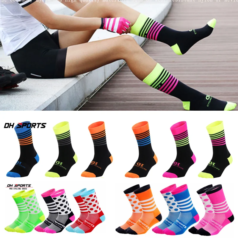 Breathable Cycling Sports Men Socks Professional Knee High Outdoor Sports Socks 