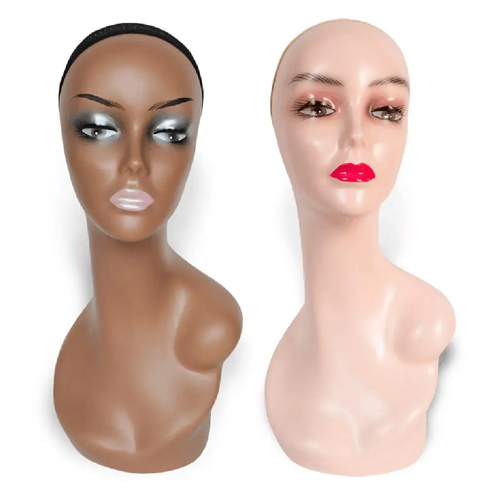 

Female ABS Mannequin Manikin Head Model Wig Scarf Glasses Hat Cap Display Stand Rack