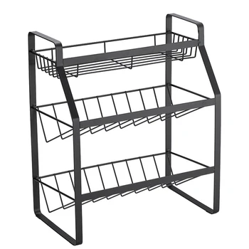 

Kitchen Shelf Seasoning Rack Supplies Shelf Multi-Layer Oil Salt Sauce and Vinegar Storage Shelf Space-Saving