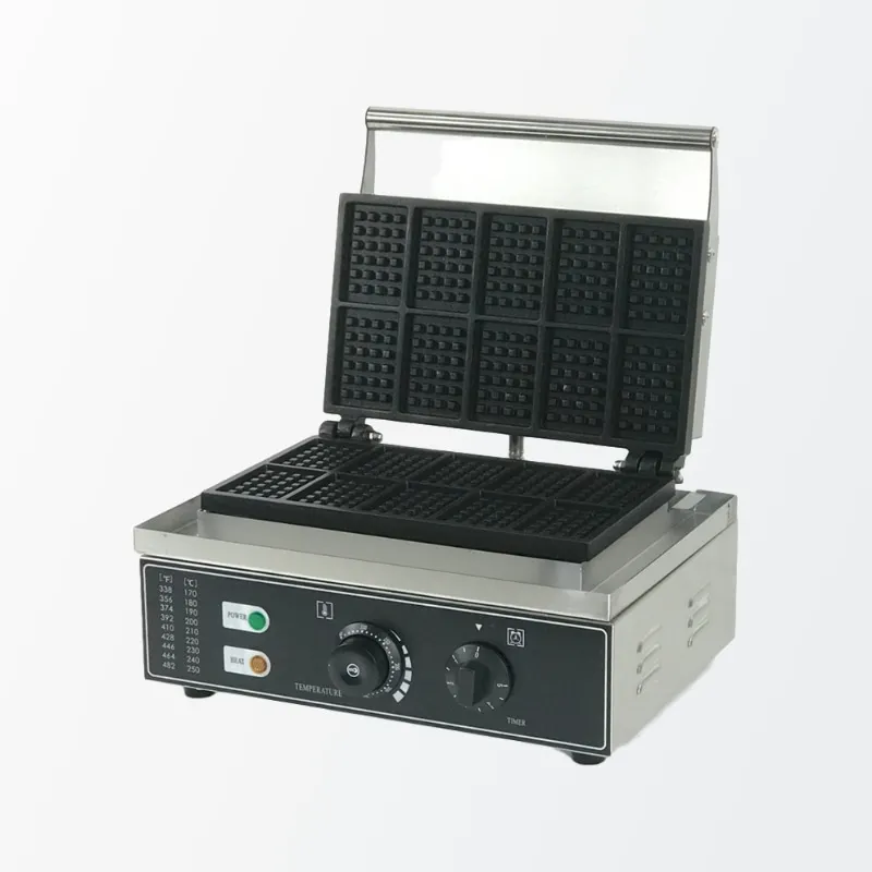 US $362.00 Commercial Electric Waffle Machine Square TenGrid Baking Grid Cake Stove Crispy Waffle Maker Machine Snack Equipment