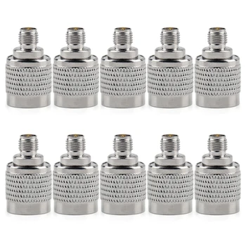

Areyourshop 10Pcs RF M/F Adapter Connector RP-TNC Jack Male To RP-SMA Plug Female