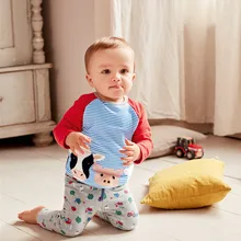 Прыжки метров аппликацией из мультфильма дети Костюмы комплекты Демисезонный мальчиков Повседневное спортивной одежды, комплект 2 шт./компл. одежда для маленьких детей Детские костюмы