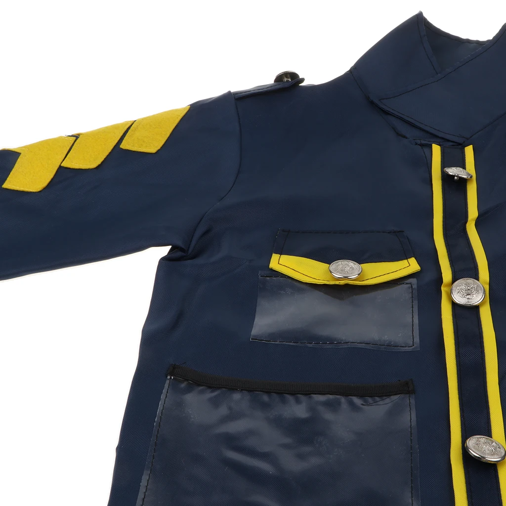 9Pcs Police Officer Occupations Toy Set, Megaphone Siren Sounds Uniform Hat Handcuff Props Toys Kit for Policeman Role Play