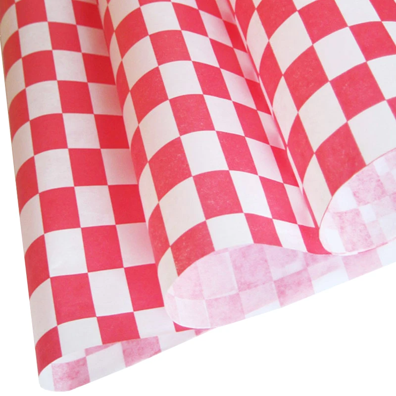 red checked wax paper