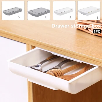 

Multifunction Pens Home Organizer Easy Install Mobile Phones Drawer Storage Box Scissors Rulers Under Desk Self Adhesive Table