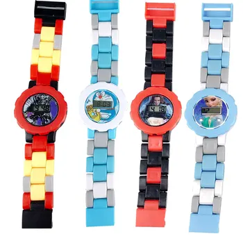 

Ironman Electronic Kisd Watches DIY Blocks Assemble Children Watch