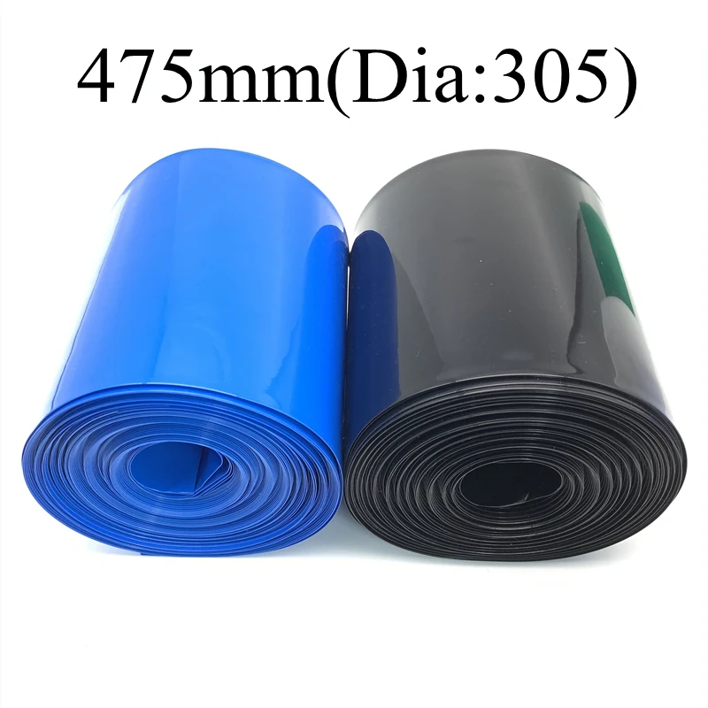 

Width 475mm PVC Heat Shrink Tube Blue Multicolor Shrinkable Cable Sleeve Sheath Pack Cover for 18650 Lithium Battery Film Wrap