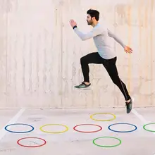 12 Pcs/set 40cm Dia Soccer Speed Agility Rings Abs Pace Lap Sensitive Equipment Equipment Training Tool Training Football S X0u8