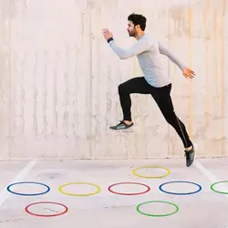 12 Pcs/set 40cm Dia Soccer Speed Agility Rings Abs Pace Lap Sensitive Equipment Equipment Training Tool Training Football S X0u8