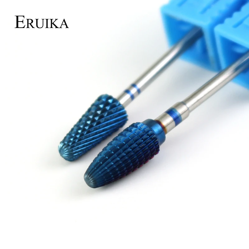 ERUIKA 1 шт. синяя Вольфрамовая карбидная фреза для ногтей электрические пилки