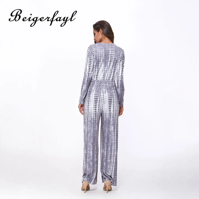Beigerfayl светильник Gery Houndstooth длинный рукав тонкий облегающий комбинезон осенний цельный Комплект женский комбинезон с широкими штанинами набор TOM180