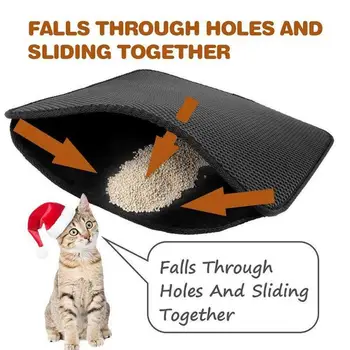

Waterproof Pet Cat Litter Mat Double Layer Litter Cat Pads Trapping Pet Litter Box Mat Pet Products Bed For Cats House Clean