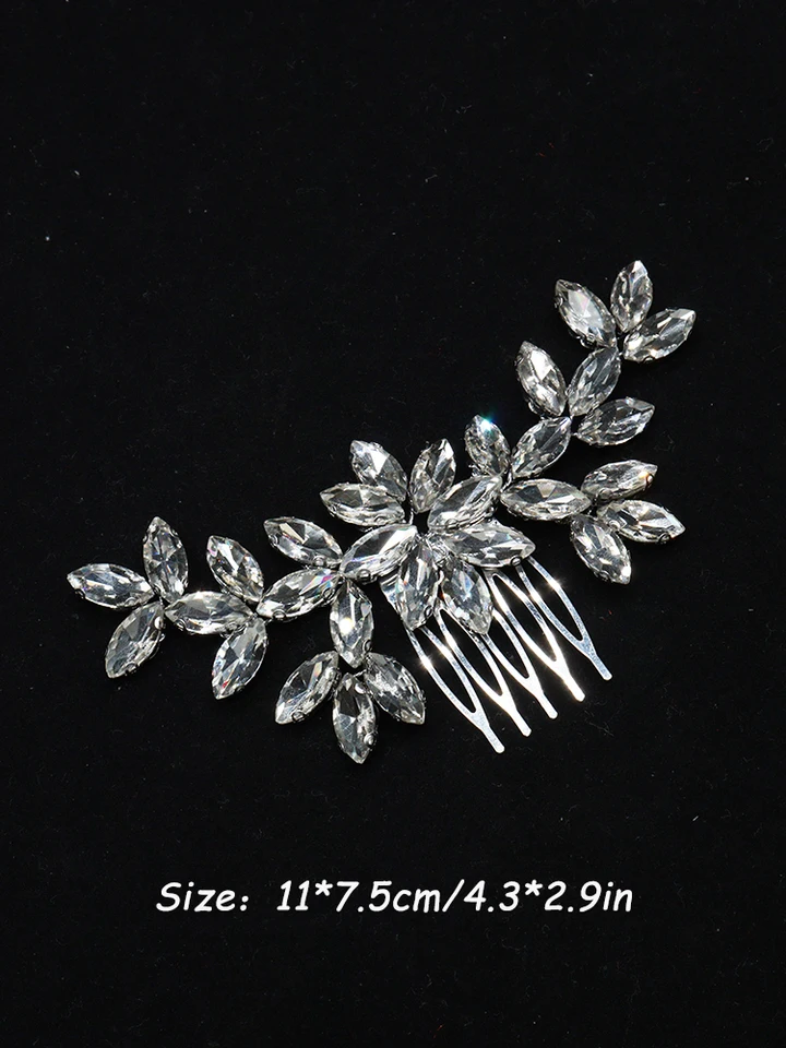 Catery Braut-Haarkamm Mit Strass – Handgefertigte Hochzeits-Haarspange Für Braut & Bräutigam