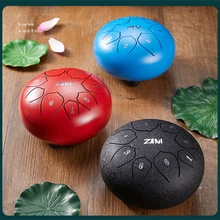 Mini tambores eléctricos, instrumento de lengua, pandereta, tambor etéreo de 6 pulgadas, 8 tonos, batería de música de percusión