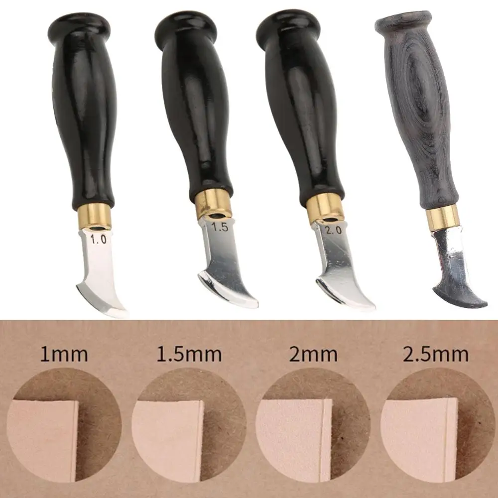 Leathercraft Edge Creaser Sandalwood Wooden Handle Fan-Shaped Edge Roller Hand-Made Leather Rolling Press DIY Tool 1mm Leathercraft Edge Creaser Sandalwood Wooden Handle Fan-Shaped Edge Roller Hand-Made Leather Rolling Press DIY Tool 1mm