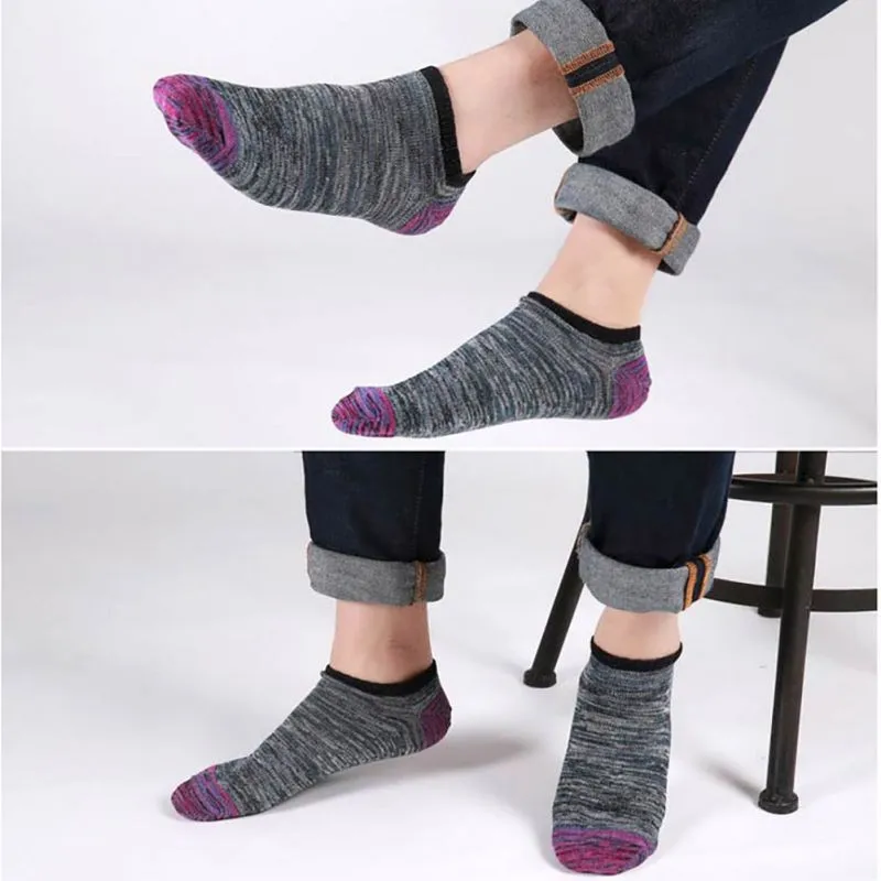 Winter Breathable Casual Ankle Socks Women Men Fashion Striped Boat Socks Low Cut