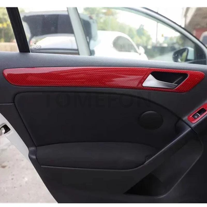 TOMEFON для Volkswagen Golf 6 MK6 2010 2011 2012 LHD Внутренняя дверь подлокотник панель окно Лифт крышка отделка интерьера Аксессуары ABS