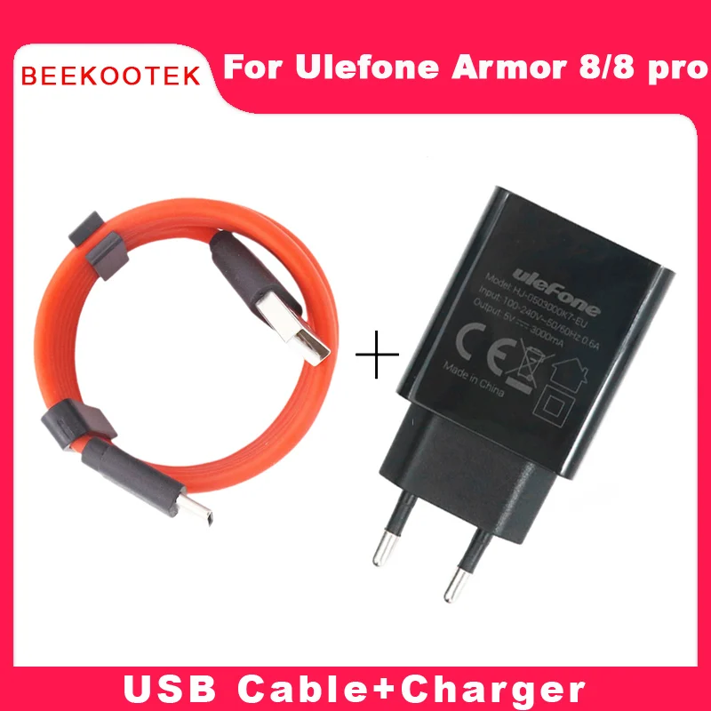 

Original Ulefone Armor 8 Phone official Travel Power Charger Adapter +Type-C USB Cable Data Line For Ulefone Armor 8 Pro Phone