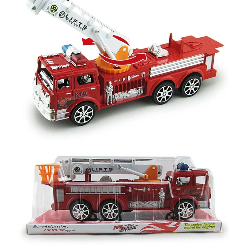  Simulation Fire Engine Pull Back Toy Inertial Fire Truck Toy Children's Toy Car Large Inertia Simul