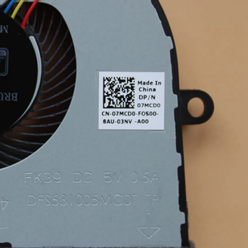 Новый оригинальный Процессор вентилятор охлаждения для Dell Inspiron 5570 15 5575 5593